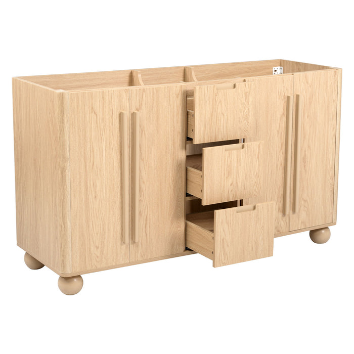 Bathroom Vanity Cabinet Only, 3 Drawers 4 Doors, Soft Close, Adjustable Shelf - Wood