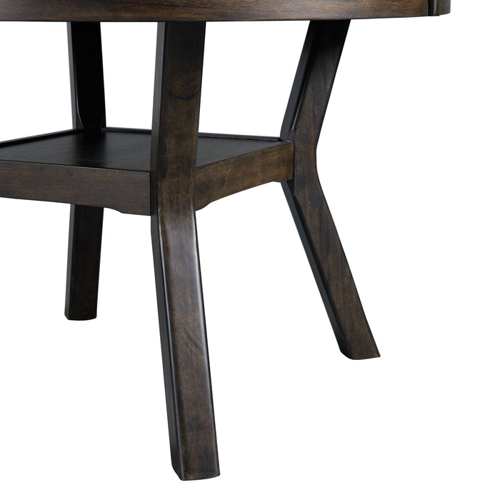 Amherst Dining Table w/Wood Leg Dark Finish