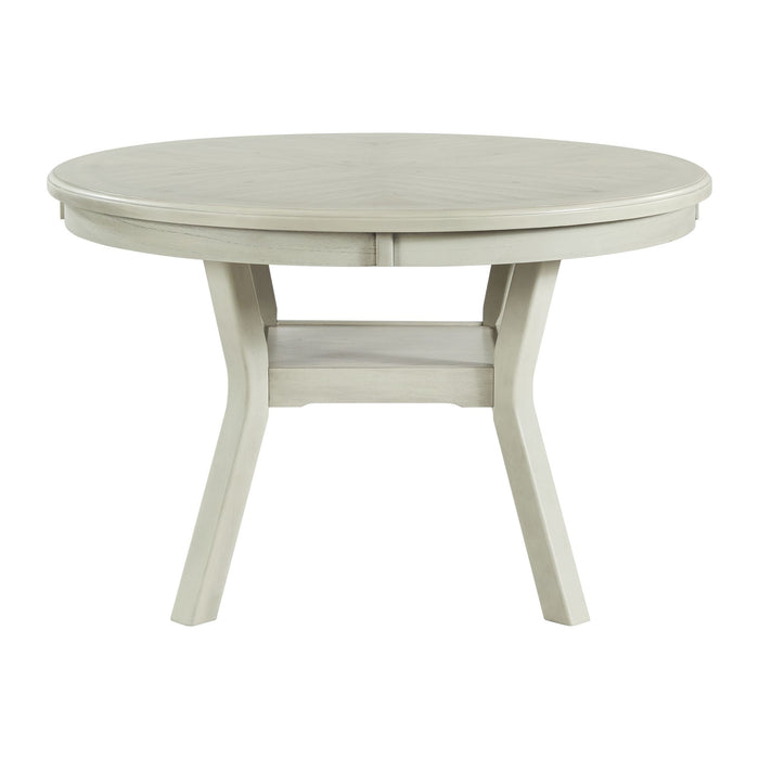 Amherst Dining Table w/Wood Leg White Finish