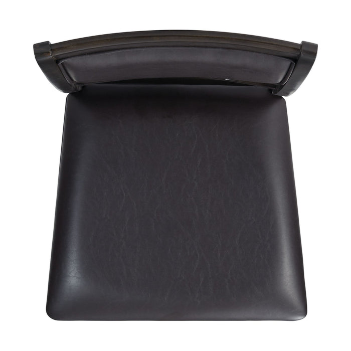Amherst Counter Side Chair W/PU Cushion Dark Finish (2 Per Pack)