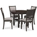 Langwest Dining Table and 4 Chairs (Set of 5) - National Furniture Liquidators