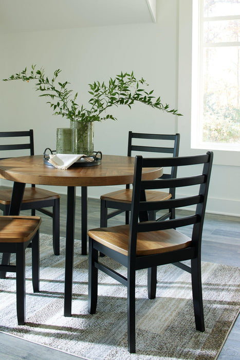 Blondon Dining Table and 4 Chairs (Set of 5)