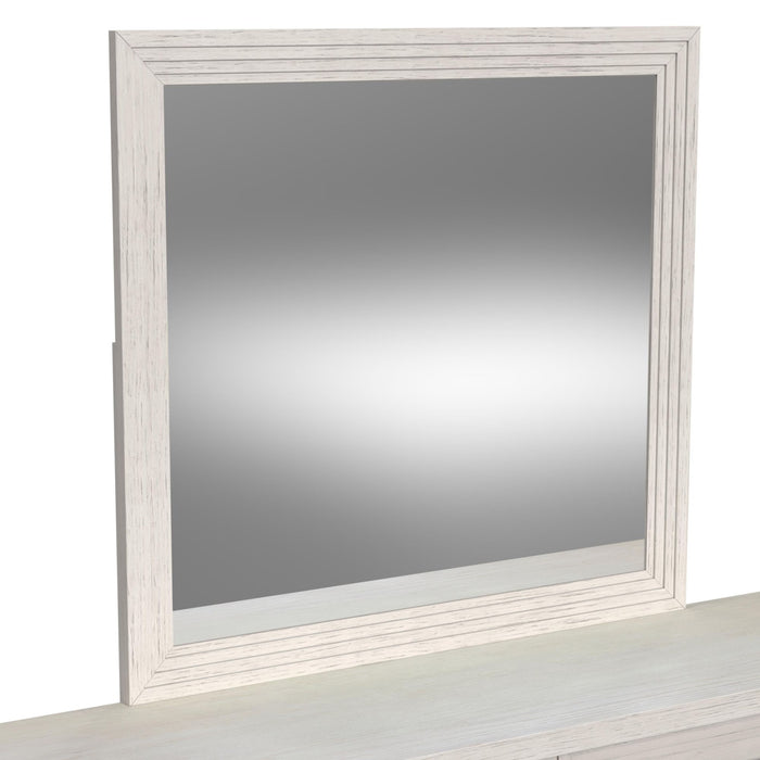 Avalanche Dresser and Mirror Set in Antique White