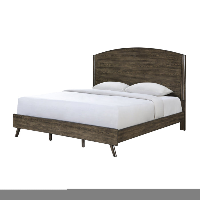 Rex 6/6-6/0 Ek/Wk Headboard, Footboard & Slats-Walnut