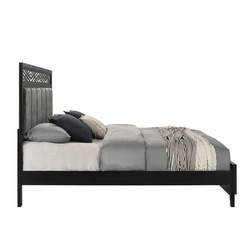 Obsidian 6/6-6/0 Ek/Wk Headboard, Footboard & Slats-Black