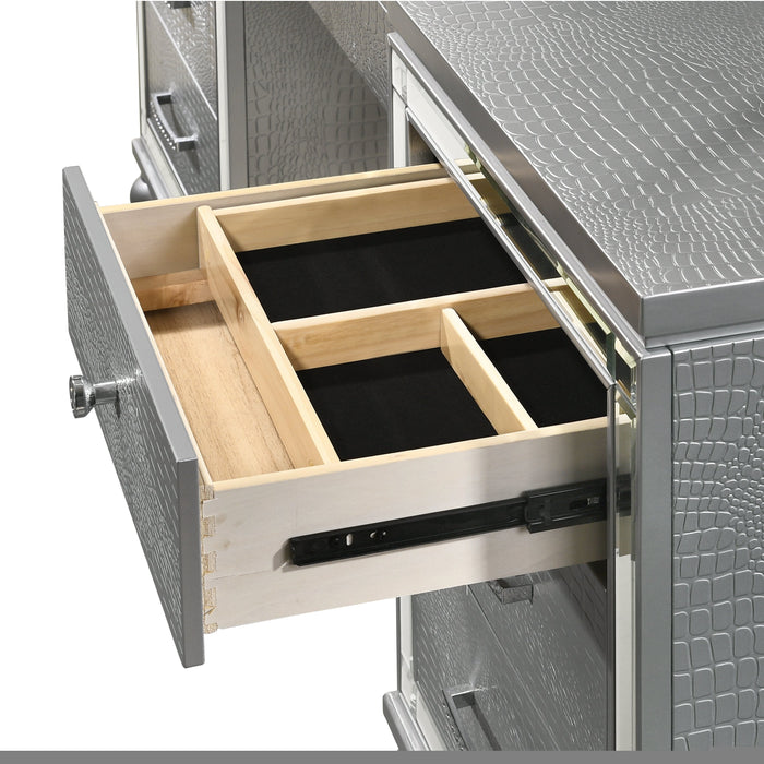 Valentino Dressing Table-Silver