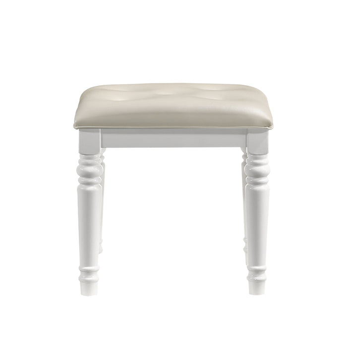 Valentino Dressing Table Stool-White