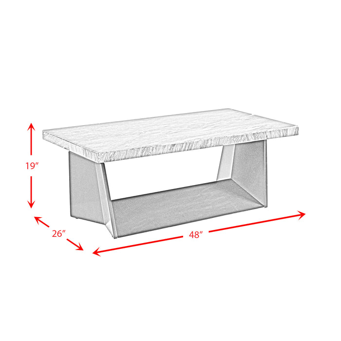 Beckley Coffee Table Complete in Dark Marble Top