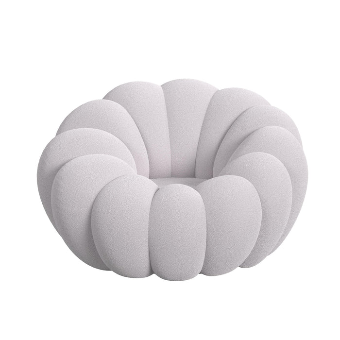 Bubble Swivel Chair and Ottoman in Grey