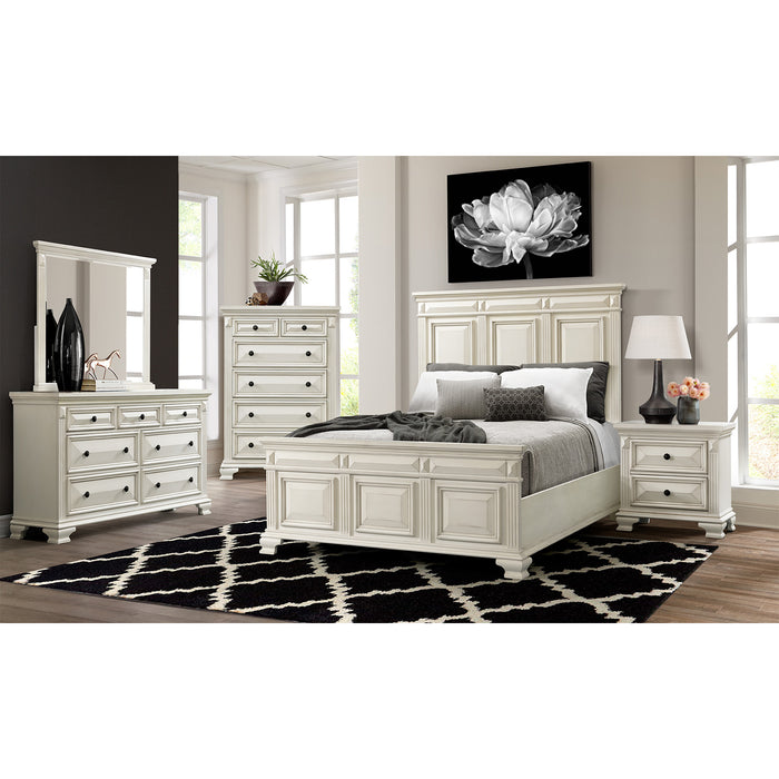 Calloway Nightstand Antique White Color