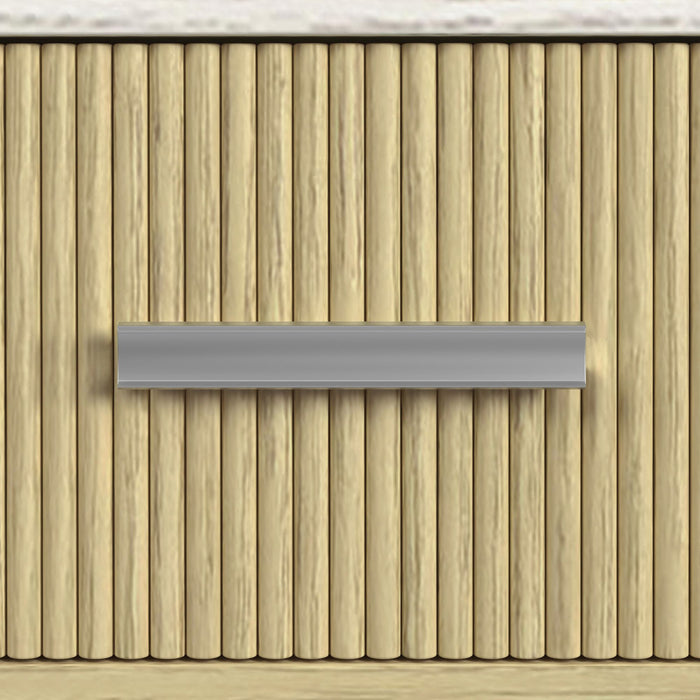 Cambrie Buffet with LED and Power in Off-White and Natural