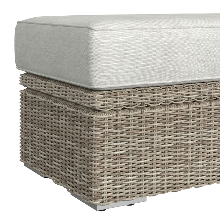 Carmona 6PC Conversion Set in Natural and Olefin Beige with Ottoman
