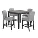 Daphne 5 Pc Gray 42" Counter Set W/Gray Chairs
