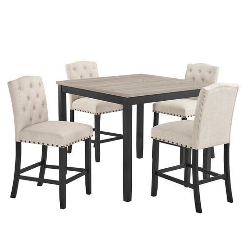 Daphne 5 Pc Natural 42" Counter Set W/Natural Chairs
