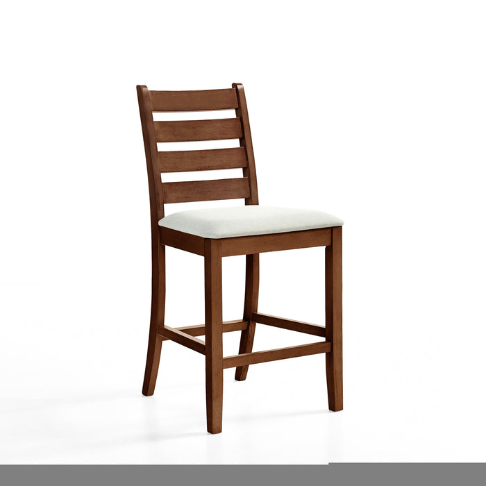Pascal Ladderback Counter Chair (2 Per Carton)-Walnut