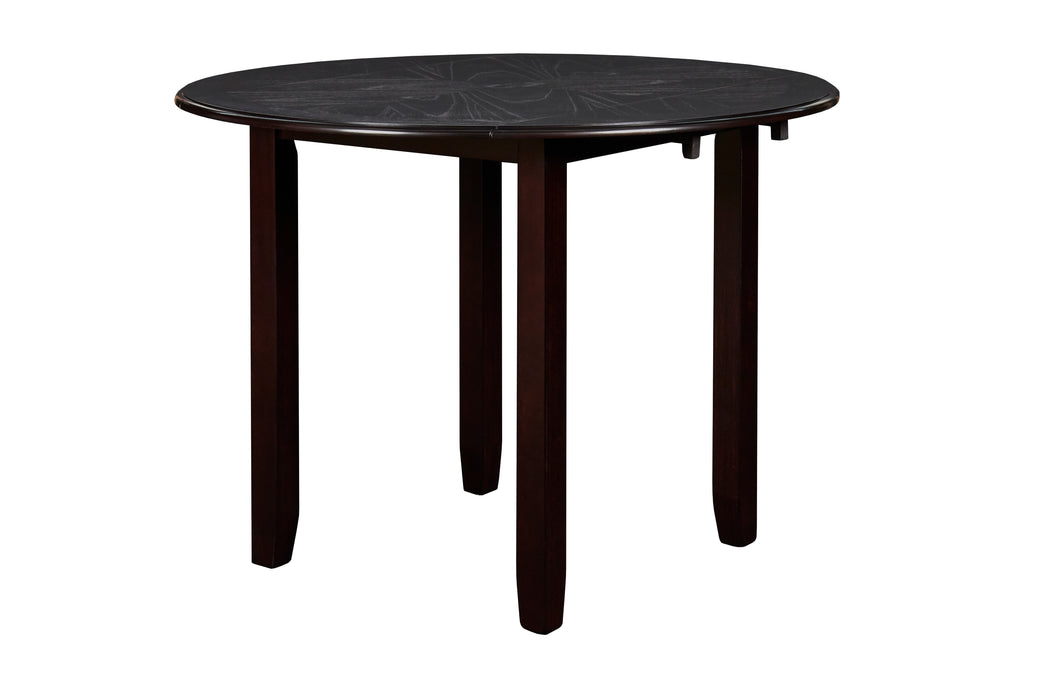 Gia 3 Pc 42" Drop Leaf Dining Table & 2 Chairs-Ebony