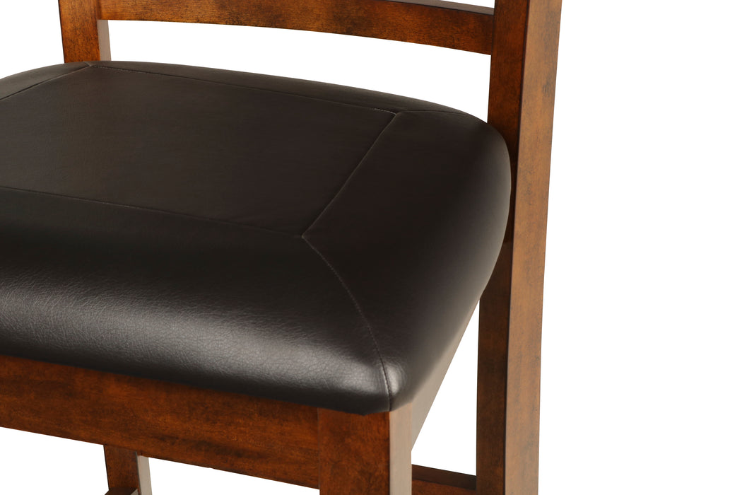 Gia 3 Pc 42" Counter Drop Leaf Table & 2 Chairs-Brown