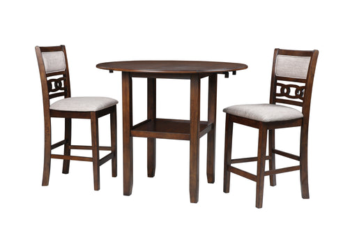 Gia 3 Pc 42" Counter Drop Leaf Table & 2 Chairs-Cherry