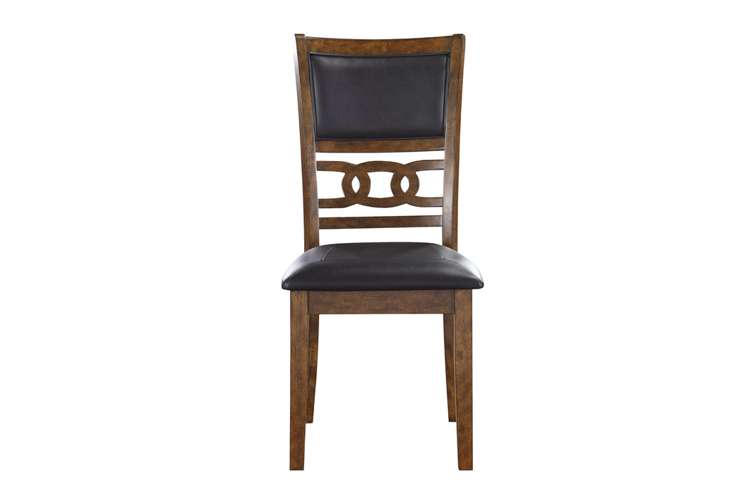 Gia 5 Pc 47" Round Dining Table & 4 Chairs-Brown