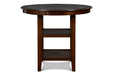 Gia 5 Pc 42" Round Counter Dining Table & 4 Chairs-Cherry