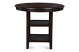 Gia 5 Pc 42" Round Counter Dining Table & 4 Chairs-Ebony