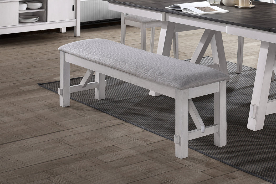Maisie Bench-White/ Brown