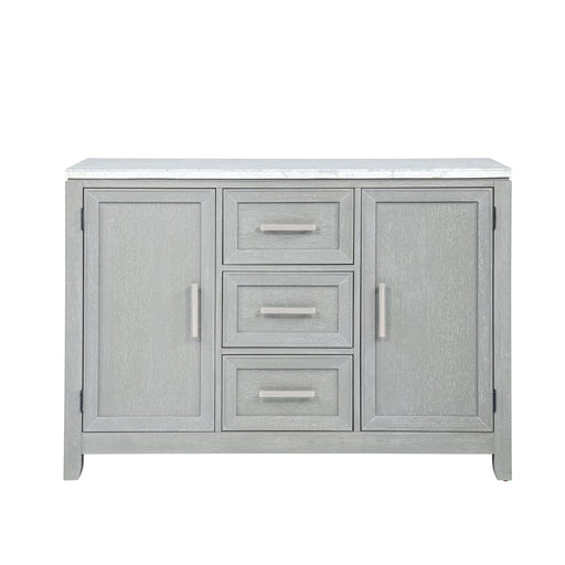 Fiona Marble Top Dining Buffet/Server-Mist Gray
