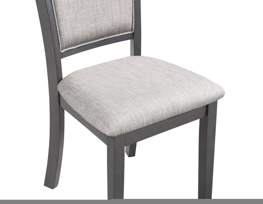 Amy 5 Pc 47" Round Dining Set-Gray