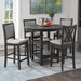Amy 5 Pc 42" Round Counter Dining Set-Gray