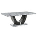 Lyra Dining Table Top And Base Bottom Marble