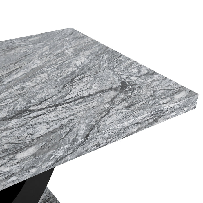 Lyra Dining Table Top And Base Bottom Marble