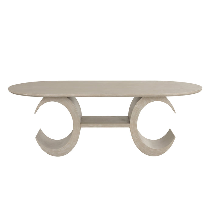 Gwendolyn Oval Dining Table Base-Cerused Taupe