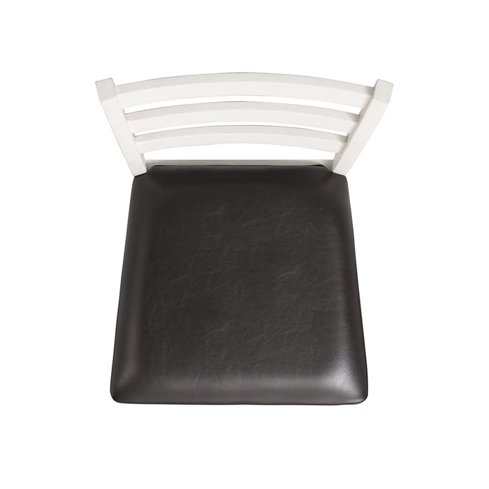 Martin 5 Pc Dining set (Dark Brown Top - White Base)