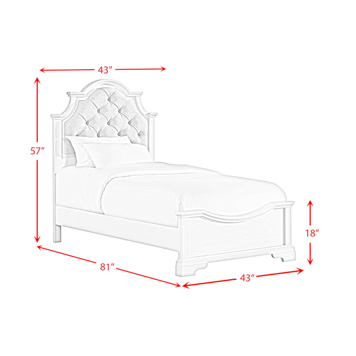 Eastwood Youth UPH Bed in Off-White