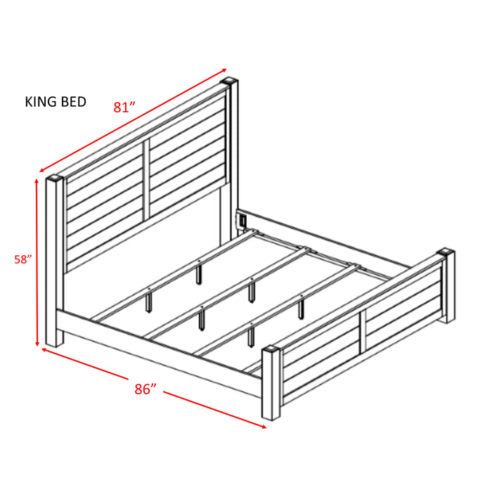 Dawson Creek King Panel Bed - National Furniture Liquidators