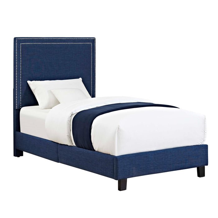 Erica Upholstered Twin Platform Bed - National Furniture Liquidators