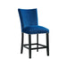 Francesca Blue Velvet Counter Height Chair Set of 2 - National Furniture Liquidators