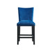 Francesca Blue Velvet Counter Height Chair Set of 2 - National Furniture Liquidators