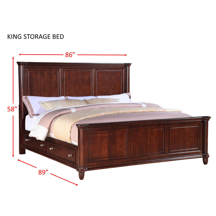 Hamilton King Storage Bed - National Furniture Liquidators