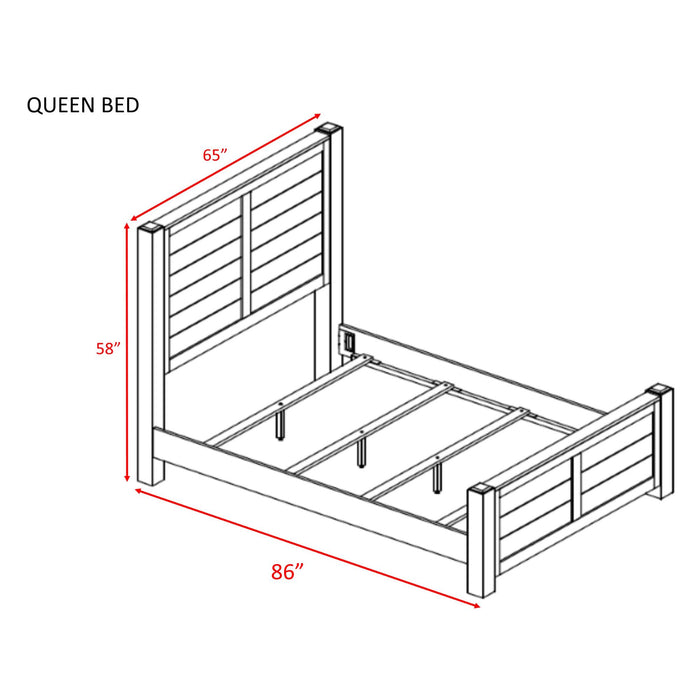 Dawson Creek Queen Panel Bed - National Furniture Liquidators