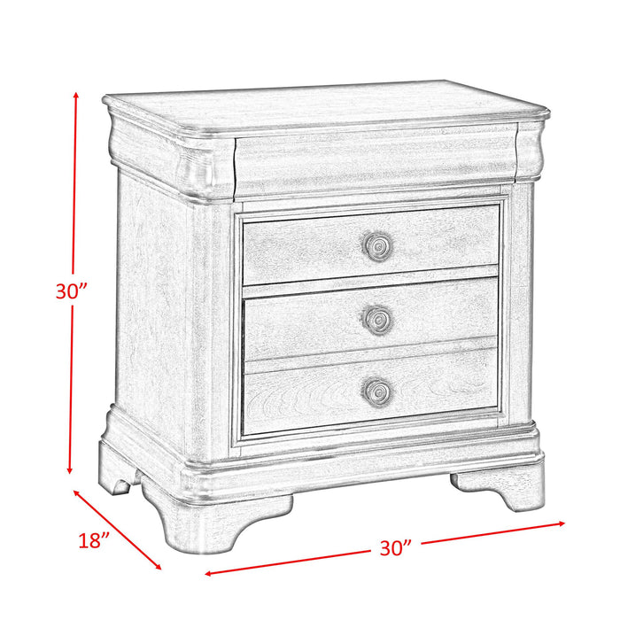 Cameron Cherry Nightstand - National Furniture Liquidators