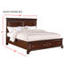 Canton Cherry Queen Storage Bed - National Furniture Liquidators