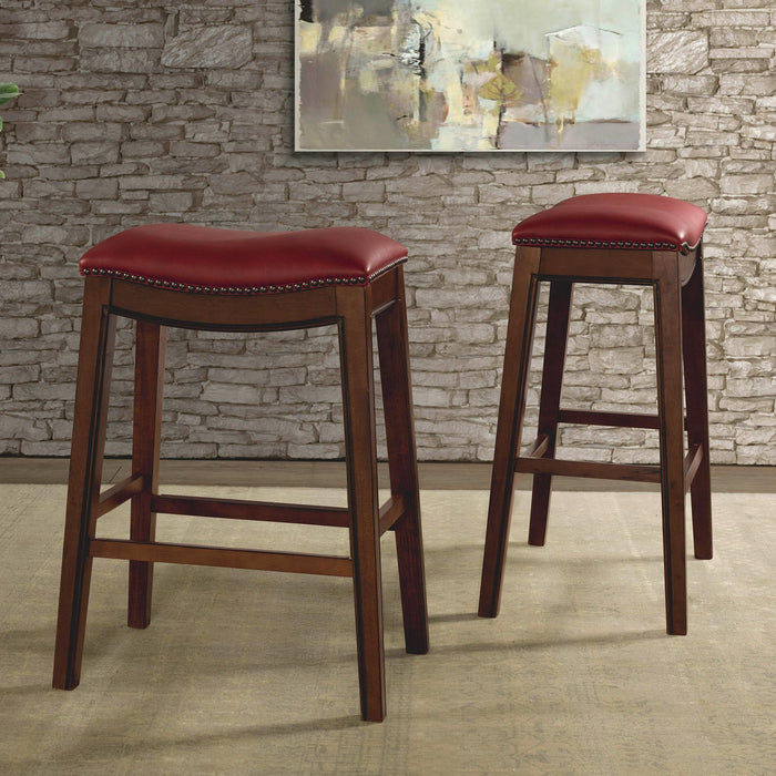 Fiesta 30" Backless Bar Stool in Red - National Furniture Liquidators