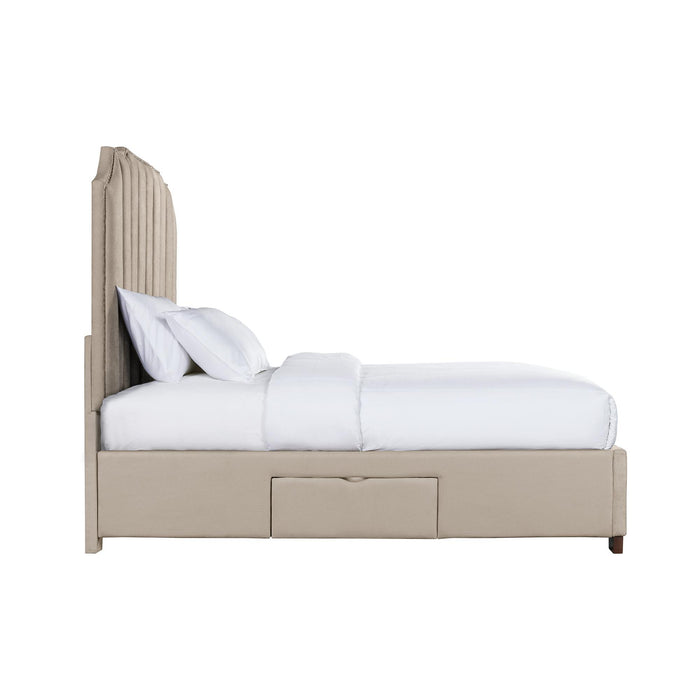 Harper Queen Upholstered Storage Bed - National Furniture Liquidators