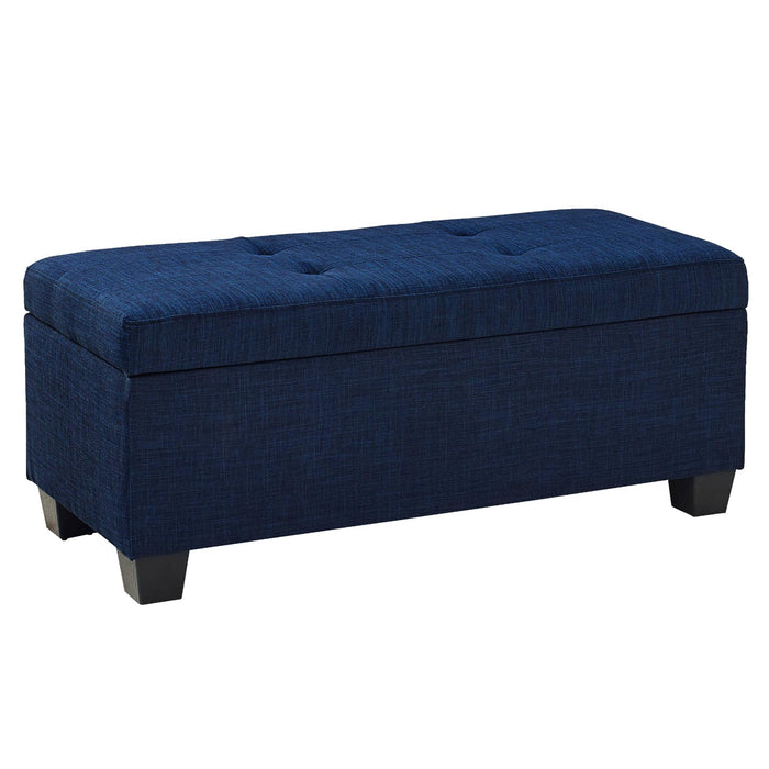 Ethan 3PK Storage Ottoman in Blue - National Furniture Liquidators