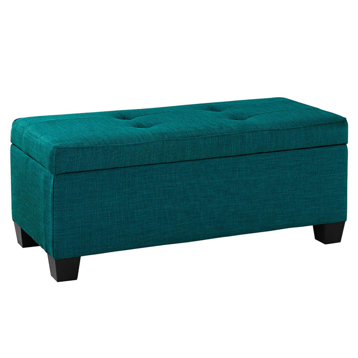 Ethan 3PK Storage Ottoman in Teal - National Furniture Liquidators