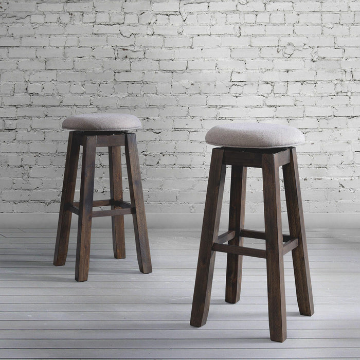 Morrison 30" Swivel Backless Bar Stool Set of 2