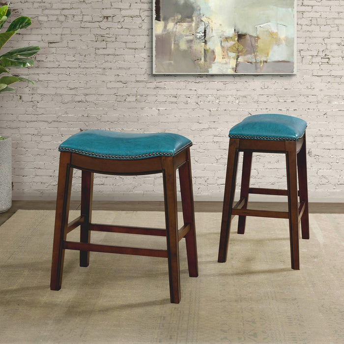 Fiesta 24" Backless Counter Height Stool in Blue - National Furniture Liquidators