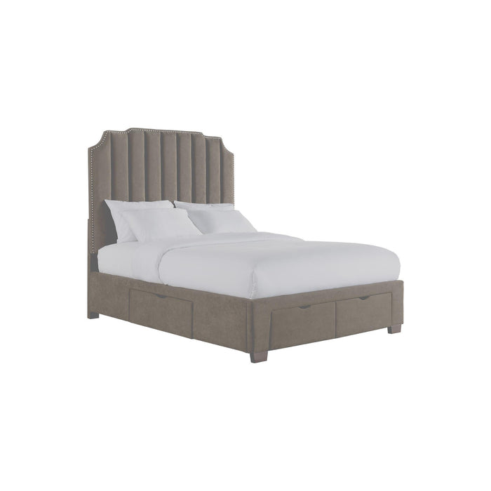 Harper Queen Upholstered Storage Bed - National Furniture Liquidators