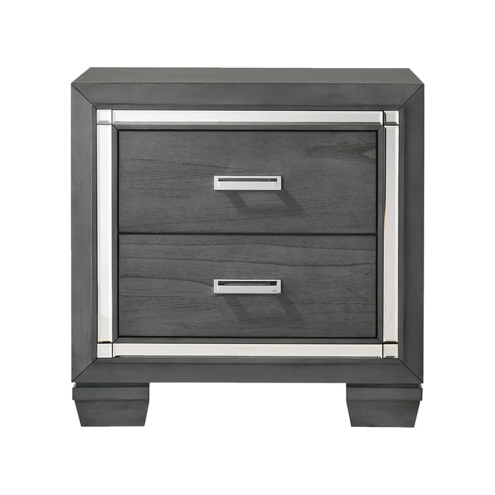 Titanium 2-Drawer Nightstand